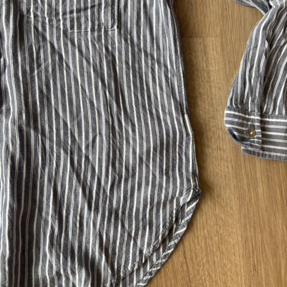 ** Rails Elle shoreditch Stripe Shirt blouse gray stripe XS - Picture 3 of 8